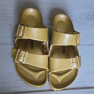 Birkenstock Mustard Double-Strap Sandals